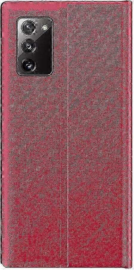 Galaxy S20 FE Smart View Flipfodral med Spegelfönster, Premium Läderfodral Red