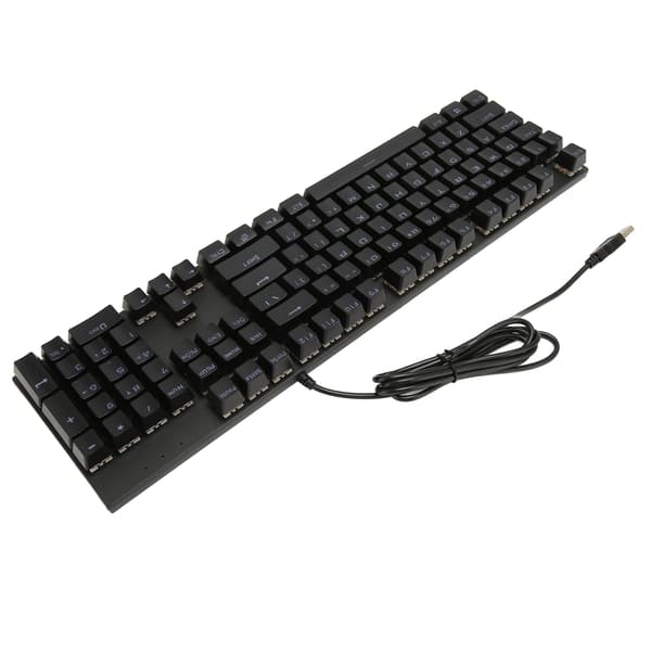 Full Size Mechanical Keyboard 104 Keys USB Wired Gaming Keyboard with Numpad Red Switch for Windows Black