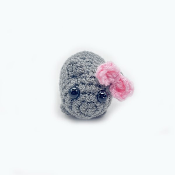Sød hamster bamse, hæklet trist og hamster, meme trist hamster par nøglering sød stil hamster 2 stykker nøglering