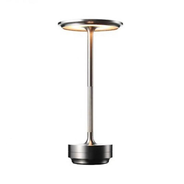 Himmennettävä Langaton Led-pöytälamppu 3-tilainen Alumiininen Langaton Lamppu Lukemiseen Silver Plating