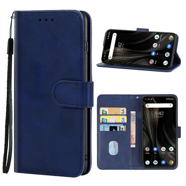 Läder Telefonfodral För UMIDIGI Power 3 (Brun) Blue