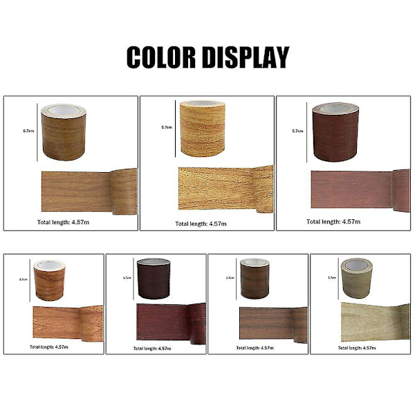 Träimitation Tejp Reparationstejp Trätexturerad Möbel Limtejp Stark Klibbig Golden Camel