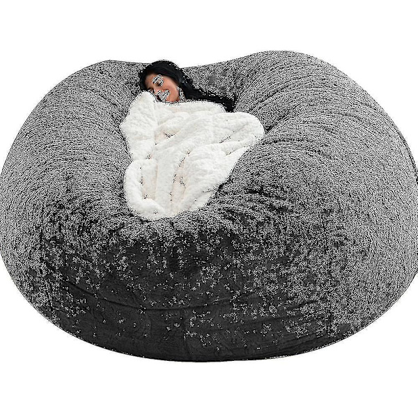 Nya Extra Stora Bönpåse Stolar Soffa Överdrag Inomhus Lat Lounger För Vuxna Barn Sellwell Utan Stol (Fri Frakt) Dark Grey 150x75CM