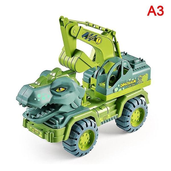 Billeksak Dinosaurier Transport Bilhållare Lastbil Leksak Pull Back Vehicle Toy Multi-color A1