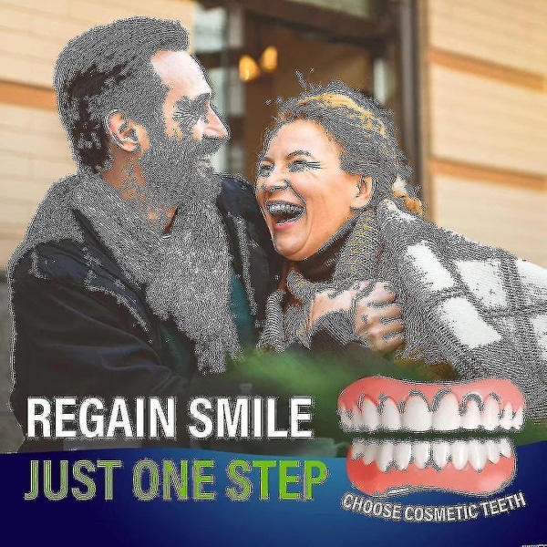 2023 Nye 2 sæt tandproteser, over- og underkæbeproteser, naturlige og komfortable, beskyt tænderne og genvind et selvsikkert smil-m.1836