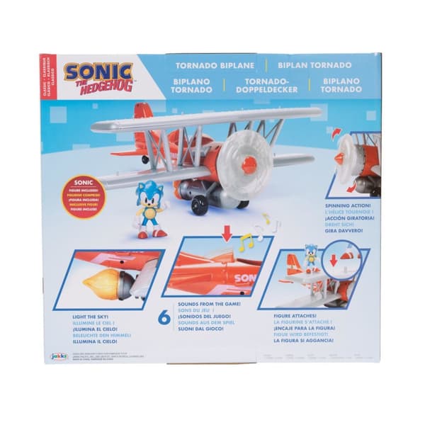 Sonic Tornado Biplan-leikkisetti valoilla ja äänillä 960