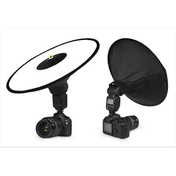 Universal 44 cm rund flash softbox, bærbar foldbar speedlite diffuser reflektorrem til kameraflash As Shown