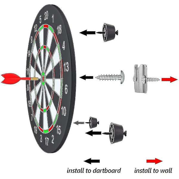 10 kpl Dart-taulun Asennuskiinnike Sarja Dart-taulun Asennuskiinnike Set Seinäkiinnike Dart-taulun Asennuskiinnike Dart-taulun Setti