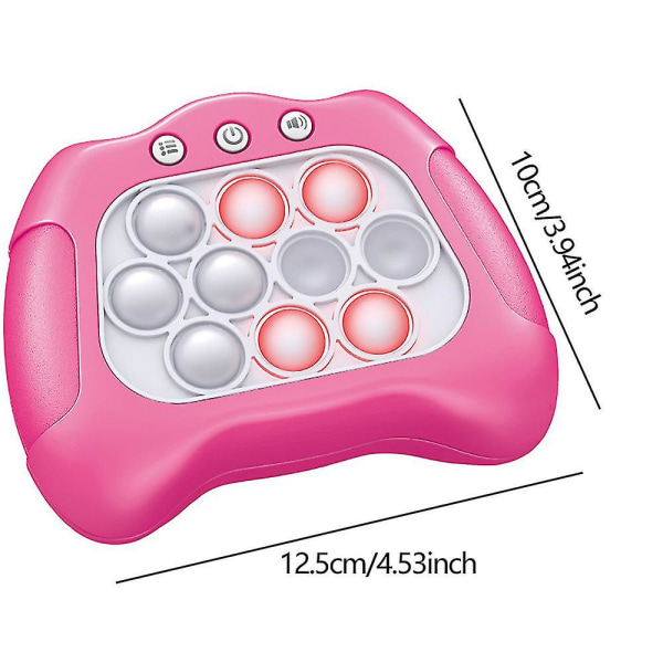Pop It Dekompression Banbrytande pusselkonsol Stress relief Fidget Toy Quick Push Bubble Spelkonsol Presenter för barn Pink