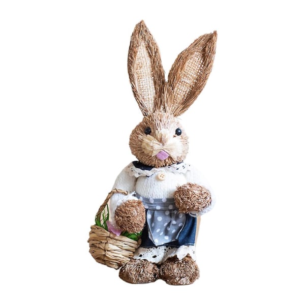 Sød Halmkanin Påskepynt Hjem Have Bryllup Ornament 6