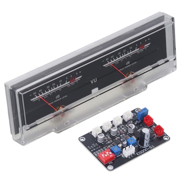 VU Meter High Accuracy Portable Backlit White ABS DIY Driver Board Easy Use Durable Home Car Use