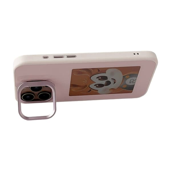 Mobilcover til iPhone 14 Pro MagSafe Linse Kickstand E-Ink Tilpasset NFC - Pink Rosa 140