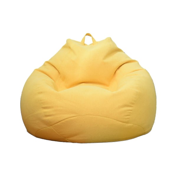 Ny ekstra stor sækkestole Sofa Sofa Betræk Indendørs Lazy Lounger Til Voksne Børn Kampagnepris Yellow 100 * 120cm