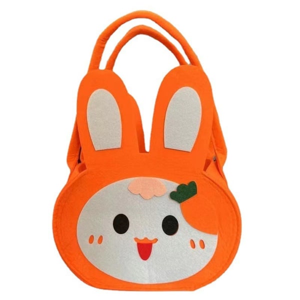 Påskepynt Påskekonfektpose Bunny slikpose Påskeharetaske Påskekurv Orange