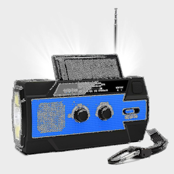 Högkvalitativ Säljknapp 4000maha AM/FM/NOAA Ficklampa Läslampa Handvev Solenergi Överlevnad Nödradio Orange