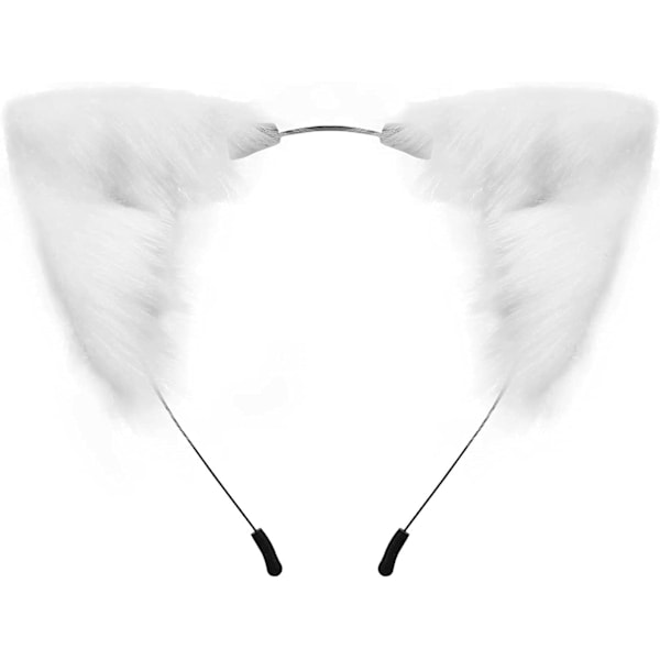 Fox Ear Headband Headband Clothing Accessories For Cosplay Party (White)