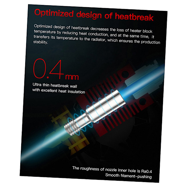 Assembled Complete Extruder Hotend Kit with Heating/Cooling/Leveling