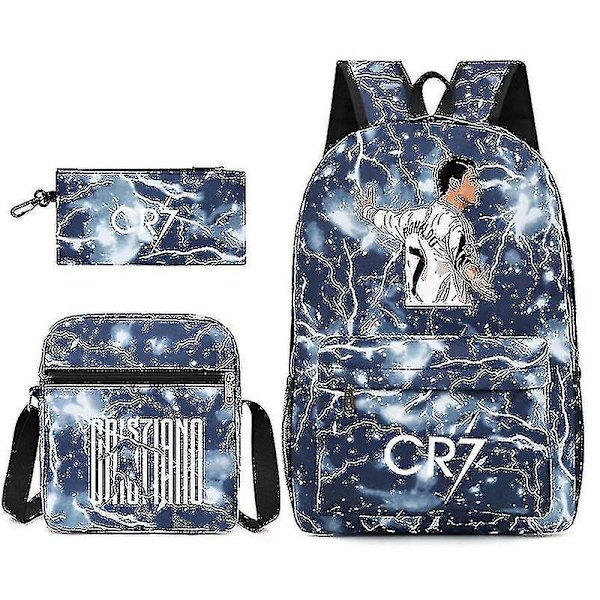 Fodboldstjerne C Ronaldo CR7 trykt rygsæk til skolebrug - tredelt sæt raiden iii Shoulder bag shoulder bag