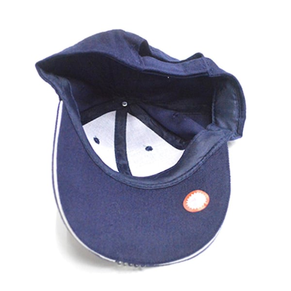 Unisex pesäpallolippis cap , kirkkaat led-valot taskulamppukalastushattu Navy Blue