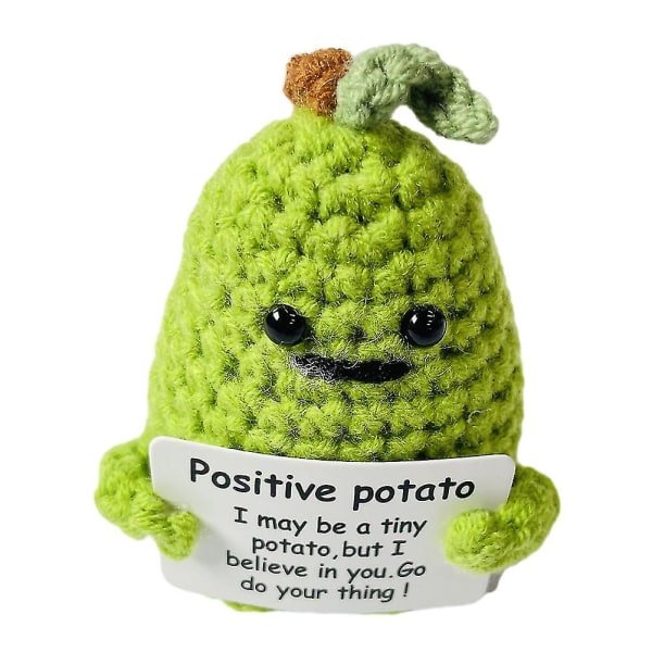 Positiv Energibombe Potatis-Kram-Plush-Docka Handsydd i Ull med Kort Rolig Julgåva Heminredning Hög Kvalitet TT