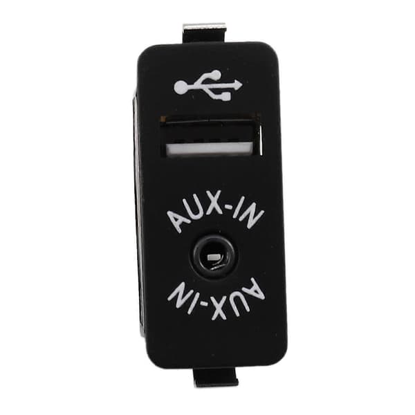 Bil USB Aux In-kontakt Auxiliär Ingång Socket Adapter För E81 E87 E90 F10 F12 E70 X4 X5 X6 black