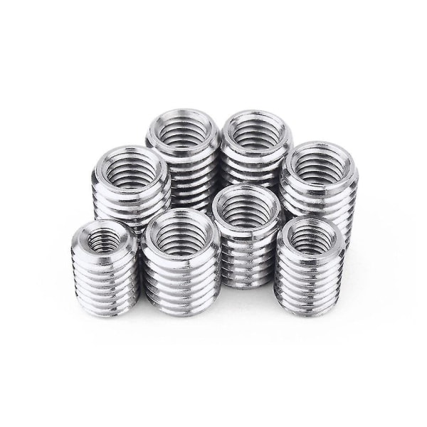 Yttre M12 Inre M10 5 stycken Inre Yttre Gängade Hål Rör Koppling Transportör Silver Adapter Skruv