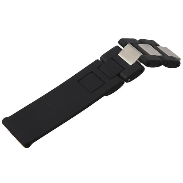 20 mm silikoninen rannekekellohihna Chronoscaph Autoscaph 21:lle, musta