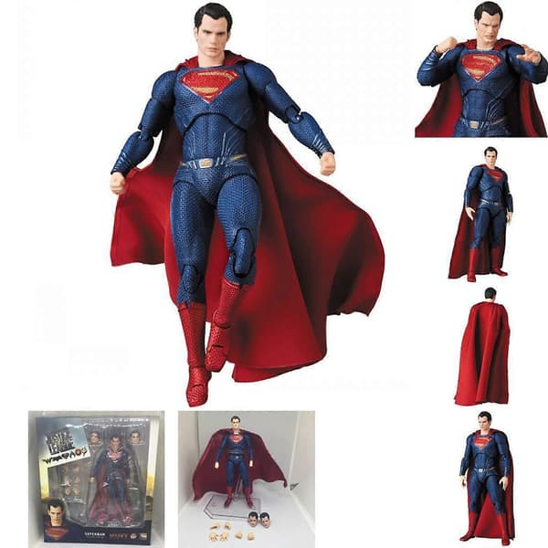 Mafex NO 057 Superman Justice League DC Comics Actionfigur Medicom Legetøjsgave, 100% ny