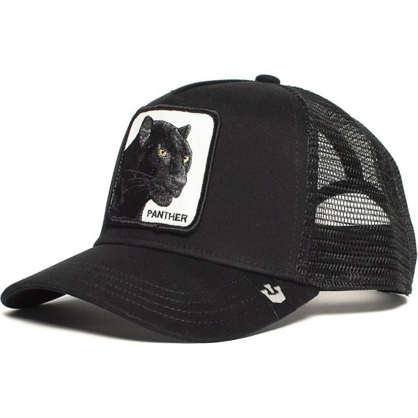 Unisex män Kvinnor Animal Form Trucker Baseball Cap Mesh Hat Snapback Hip Hop Outdoor Sun Cap Black Panther