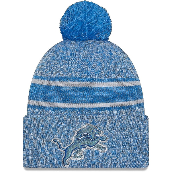 Nfl Sideline Sport Strikkelue Amerikansk Fotball 2023/2024 Vinterlue Med Pom Pom One Size Alle lag SportKnit to Lion-Blue31891