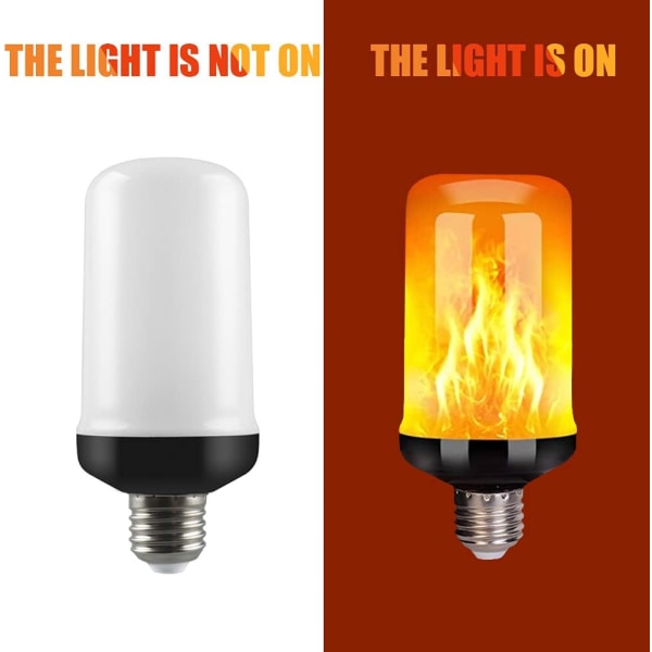 Flammlampa | Flammeffektlampa | LED-flimmerlampa, 4 belysningslägen inomhus