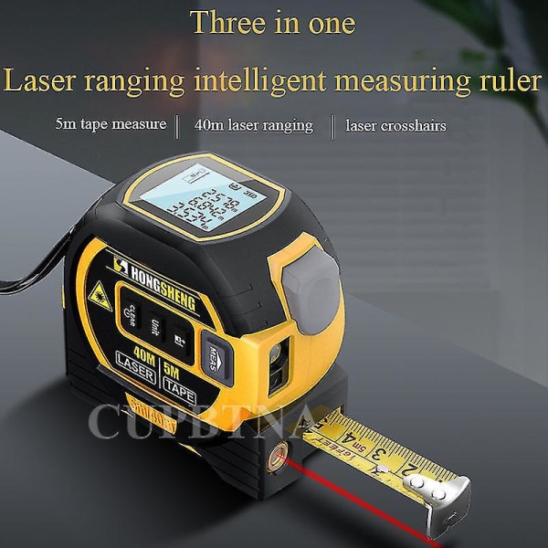 Digital Laseravståndsmätare med Display - Mätband, Laserverktyg, Digital Elektronisk Roulette, Nivålaser, Avståndsmätare 60m