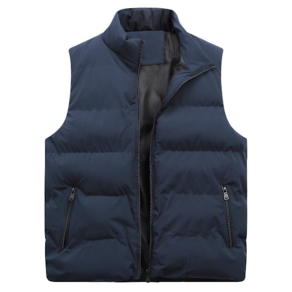 Seeunique Herrarnas Lättvikts Packbar Dunväst Ärmlös Quiltjacka Kappa Dark Blue XL