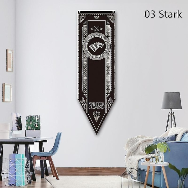 Game of Thrones Hängande Flagga Stark Targaryen Lannister Banner för Hemfest Dekoration 06 Night Watch