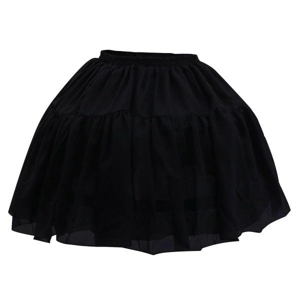 1 st Underkjol Justerbar Petticoat Kjolar Lolita Petticoat (svart)