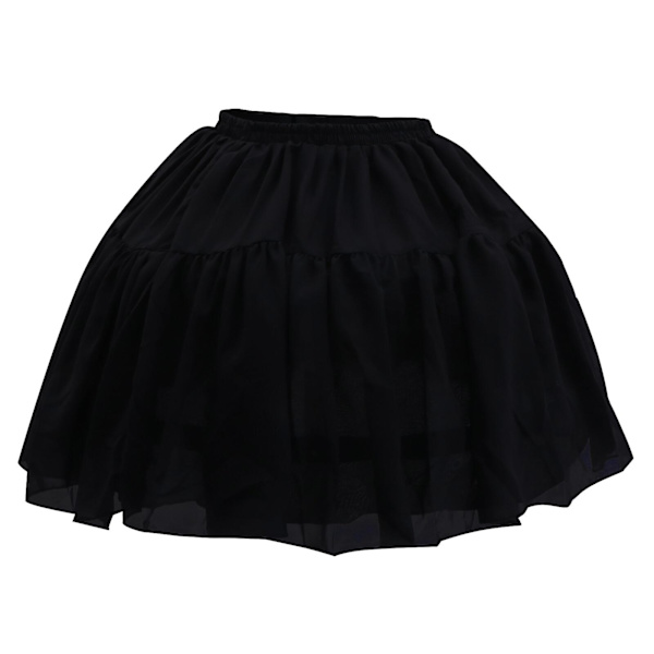 1 Stk Kjole Underskjørt Justerbar Petticoat Skjørt Lolita Petticoat (sort)