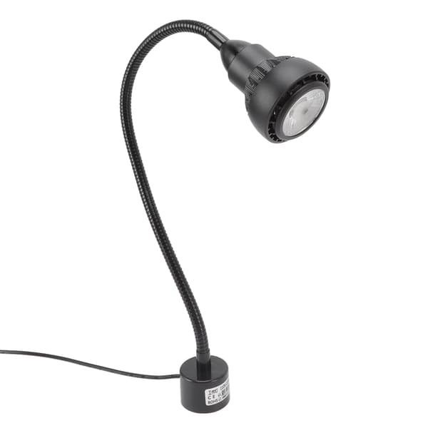 White Light Tools Machine Light 9W Flexible Gooseneck LED Work Light with Magnetic Base for Lathe US 110‑220V