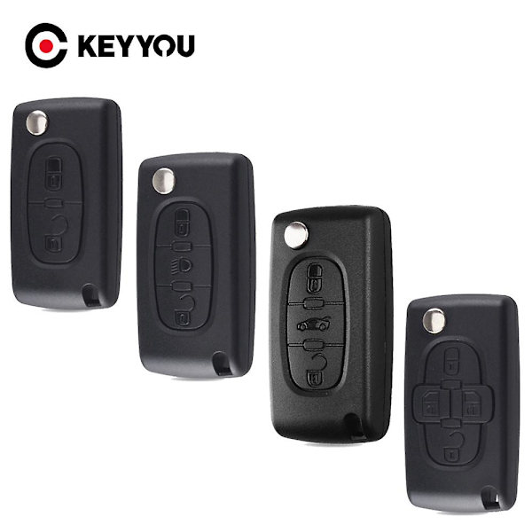 Erstatningsnøkkelskall Flip for Fiat Scudo Ulysse Passform Lancia Phedra Hu83/va2 Blad Ce0523 Ce0536 2/3/4 Knapper Fob Etui 3 Buttons HU83 CE0536