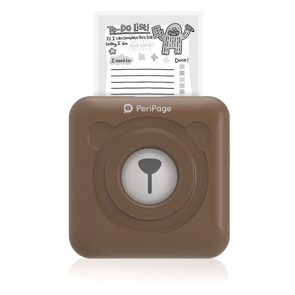 Minivalokuvatulostin - Bluetooth, lämpöpaperi - 203 DPI - iOS, Android, Windows - Ruskea