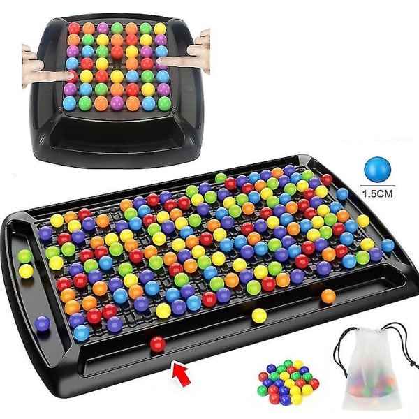 Rainbow Ball Matching Lelu Värikäs Hauska Pulmapeli Shakki Lautapeli 80 Kpl Värillisillä Helmillä Älykäs aivopelin opettava lelu