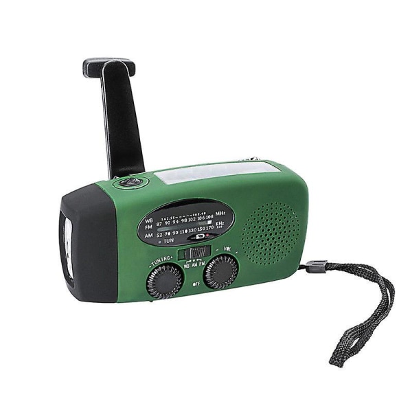 Högkvalitativ Handvevad Radio i Grossist, Solcellsradio, Nödhandvevad Radio Green