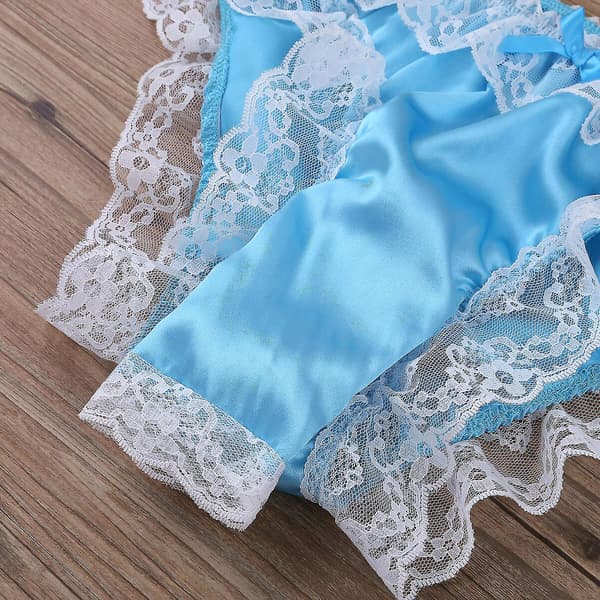 Herr Tanga med Öppen Front Blue XL