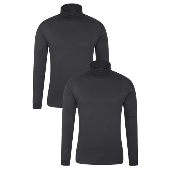 Mountain Warehouse Meribel Termotopp til mænd (2-pak) S Sort Black Black S