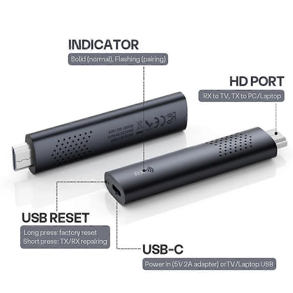 DCOLOR H02TX-RX 30m Range Wireless HDMI Transmitter Receiver HD Video Extender Kit