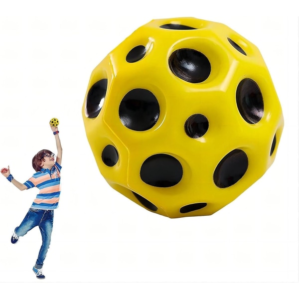 Avaruuspallot Äärimmäisen korkealla pomppiva pallo ja pop-äänet Meteor-avaruuspallo, pop pomppiva avaruuspallo, kumi pomppiva pallo Sensorinen pallo Yellow