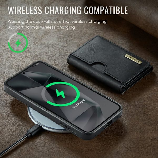 DG.Ming Wallet Case for Samsung Galaxy S26 Plus RFID Blocking - Black