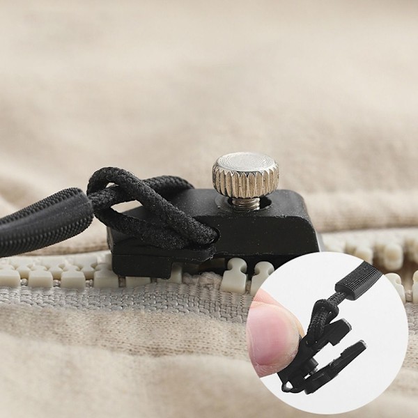 10-pack Dragkedjereparationskit, Universal Snabblagning, Dragkedjeutbyte, Dålig Spänne, DIY Syverktyg L