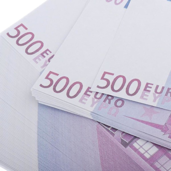 100 kpl Euro-rekvisiitta Play Fun Pretend Cash Prop Denomination Magic Props A A