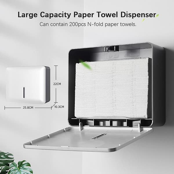 Väggmonterad Pappershandduksdispenser Multifold Handdukshållare White