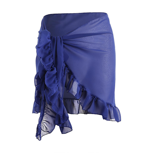 Ohut Verkko Mini Rypytetty Häärimekko Naisille Peite Tassel Mekko Bikini Uimapuvuhäärimekko Naisille Uimapuvut Ranta-asu Kääre Blue